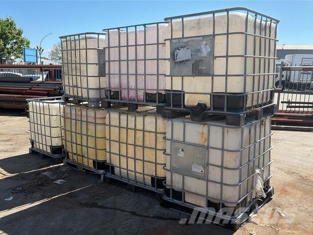 Quantity of (7) 1000 L Skid Mounted Plastic IBC Ta Fuel and additive tanks