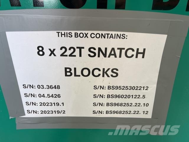 Quantity of (8) 22 ton Snatch Blocks Другие грузоподъемные машины
