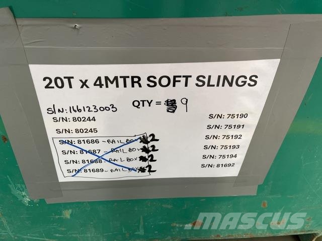 Quantity of (9) 20 ton x 4 m Soft Sling Other