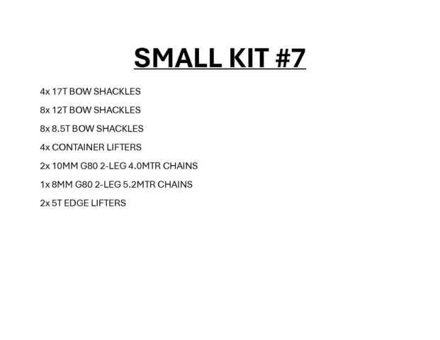  Quantity of Rigging Other