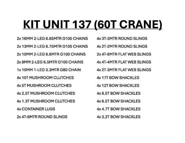 Quantity of Rigging - Fits 2023 Liebherr LTM1060-3 Other