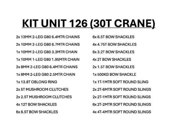 Quantity of Rigging - Fits 2023 Grove GR300EX-3 Other