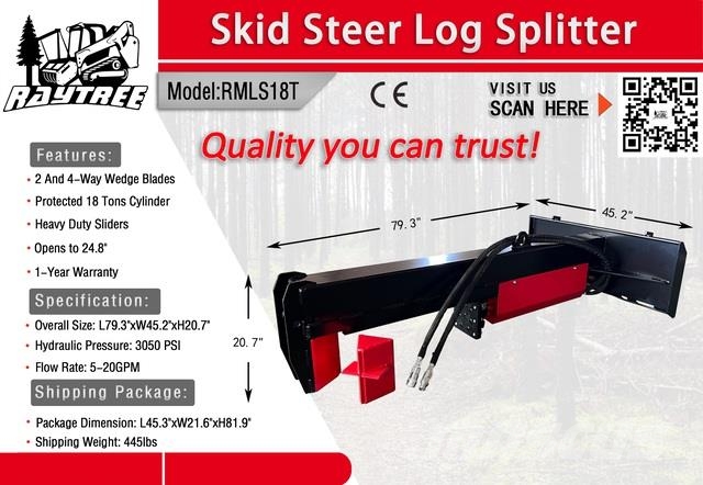 Raytree RMLS18T Wood splitters and cutters