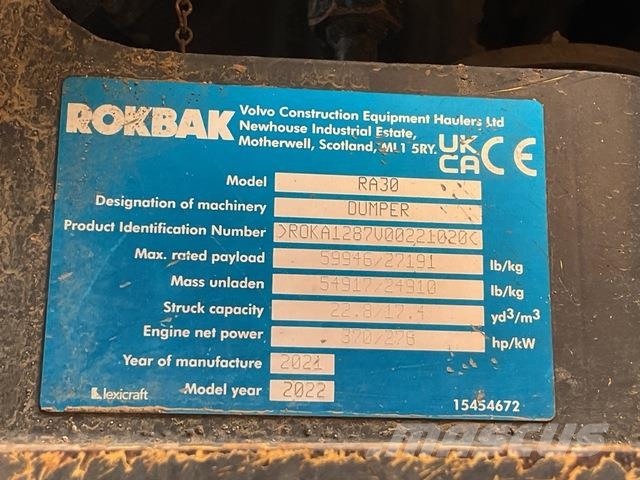 Rokbak RA30 Dúmpers articulados