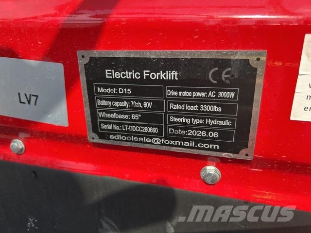  SDLOOL CPD-15 Elektriniai šakiniai krautuvai