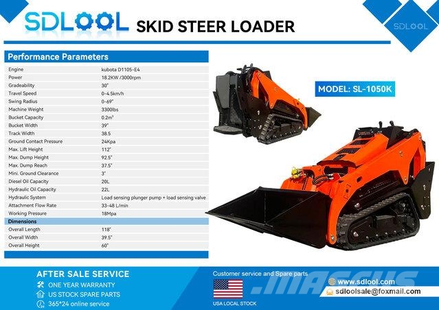 SDLOOL SL-1050K Smykem řízené nakladače