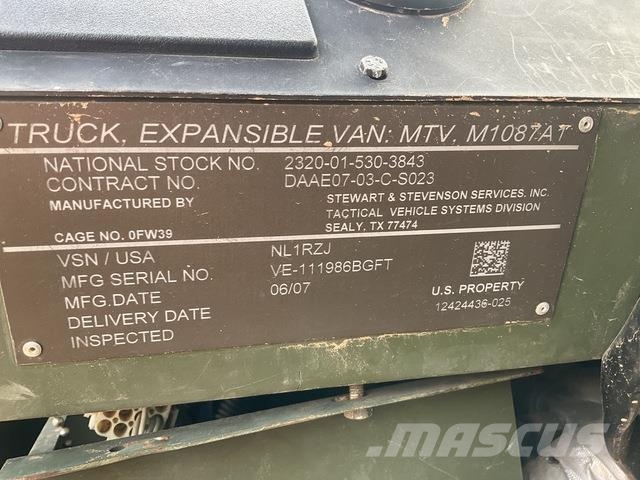 Stewart & Stevenson M1087A1 Építőipar - Egyebek