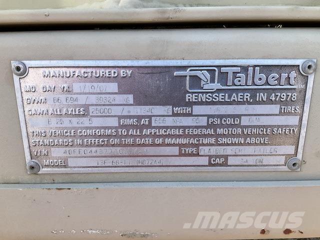 Talbert M872A4 Plato/keson prikolice