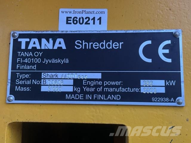 Tana Shark 440DT Eco Pezzi di ricambio per lo smaltimento rifiuti/riciclaggio