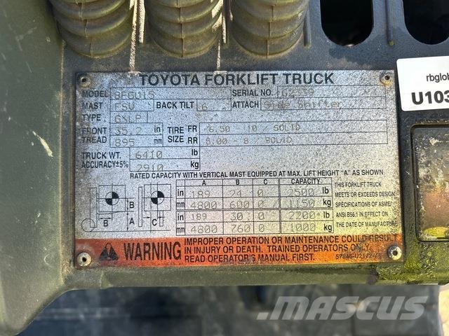 Toyota 8FGU15 Other