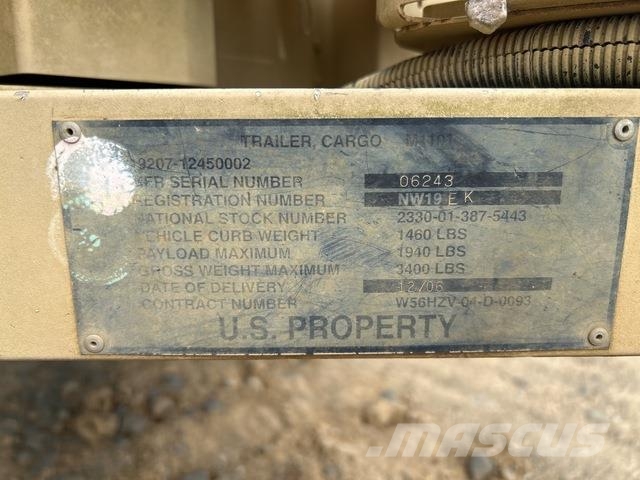 US ARMY Tank Automotive Command M1101 Andre anhængere
