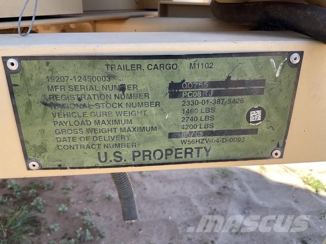 US ARMY Tank Automotive Command M1102 Outros reboques
