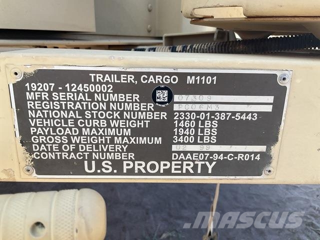 US ARMY Tank Automotive Command M1101 Ostale prikolice