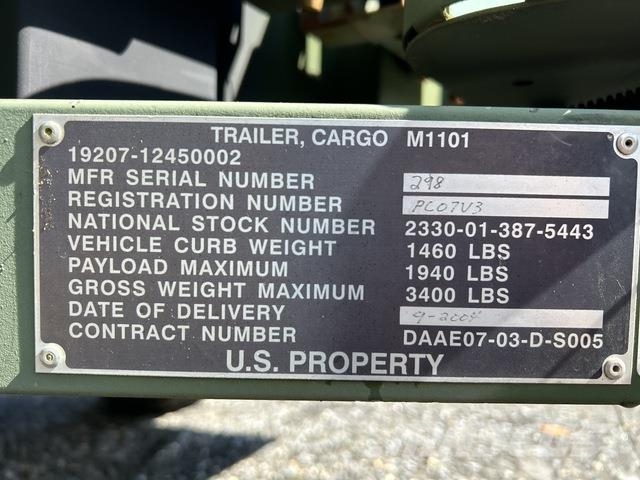 US ARMY Tank Automotive Command M1101 Druge prikolice