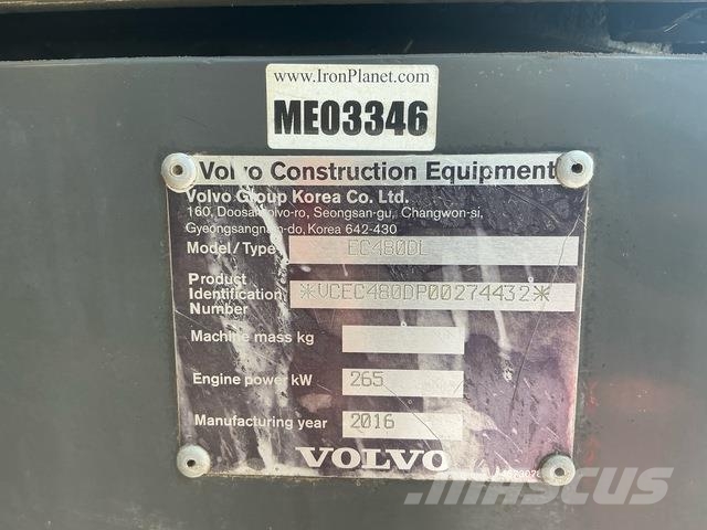 Volvo EC480DL 대형 굴삭기 29톤 이상