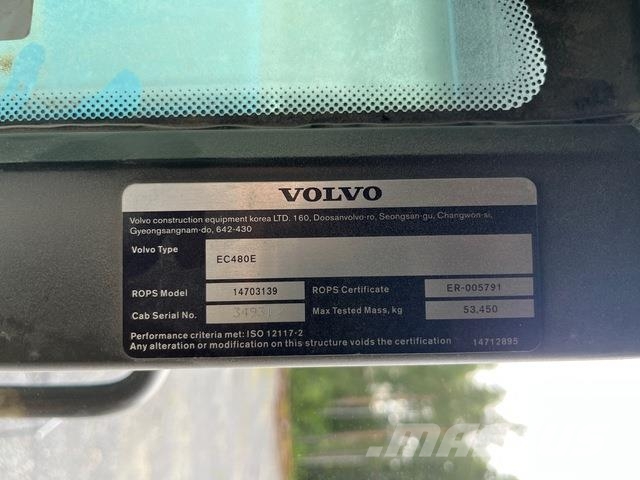 Volvo EC480EL Excavadoras sobre orugas