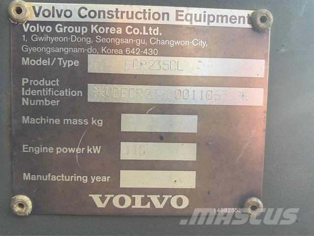 Volvo ECR235CL Pásové rýpadlá