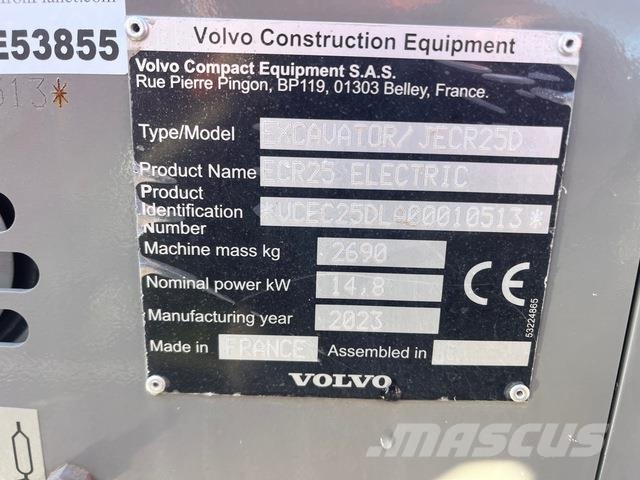 Volvo JECR25D Mini pelle < 7t