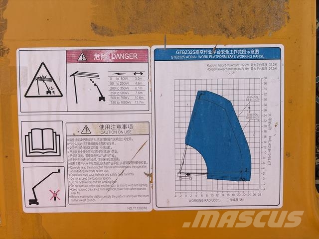 XCMG GTBZ32S Plataformas con brazo de elevación telescópico