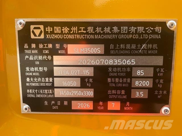 XCMG SLM3500S Muut koneet