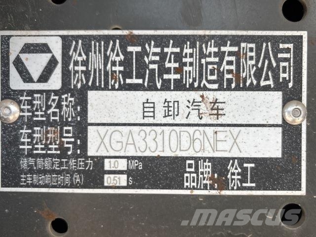 XCMG XGA3310D6NEX Tipper trucks
