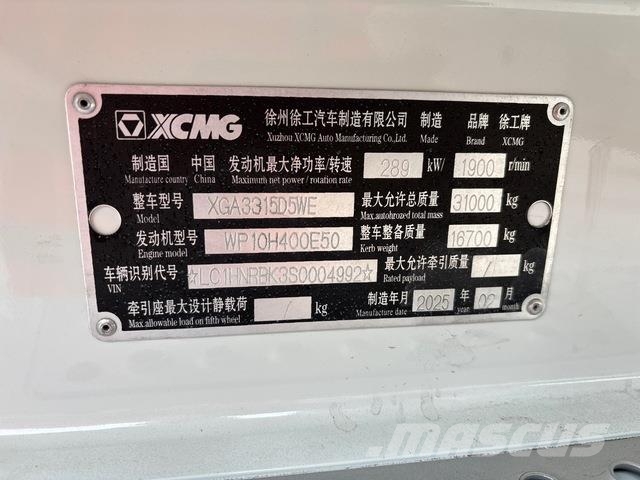 XCMG XGA3315D5WE Tipper trucks