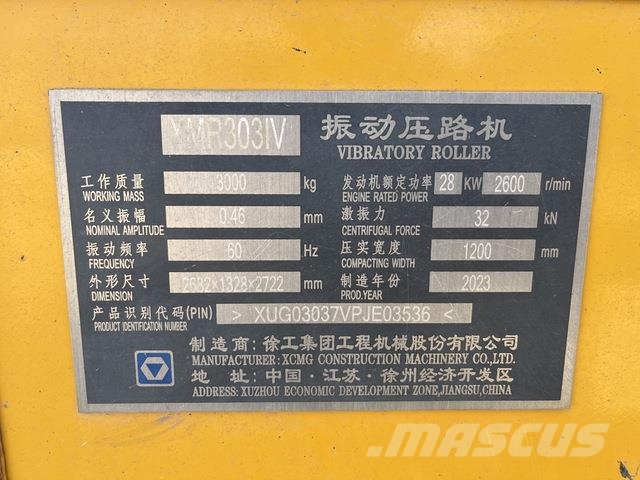 XCMG XMR303IV Rodillos de doble tambor