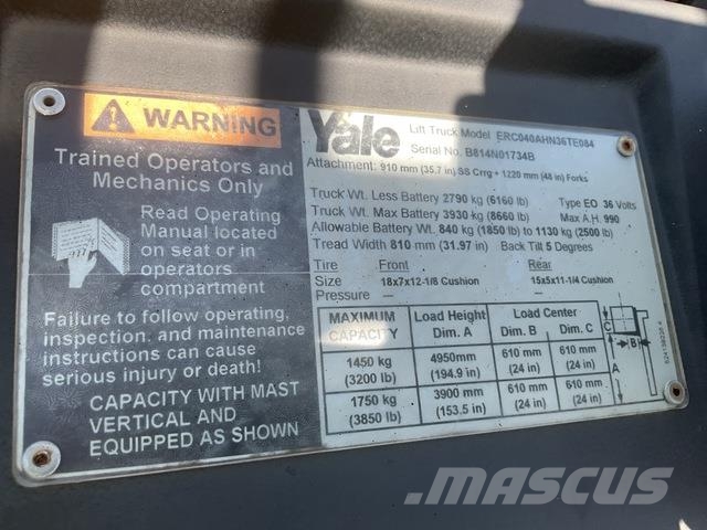 Yale ERC040AHN36TE084 Električni viličari