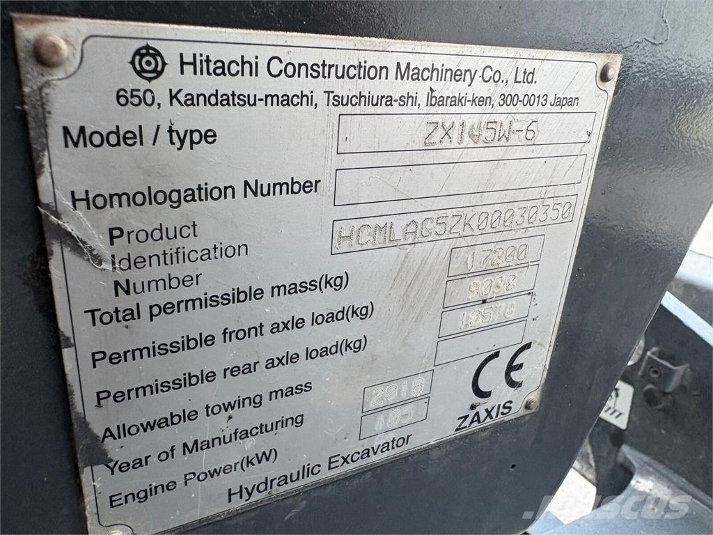Hitachi ZX145W-6 轮式挖掘机