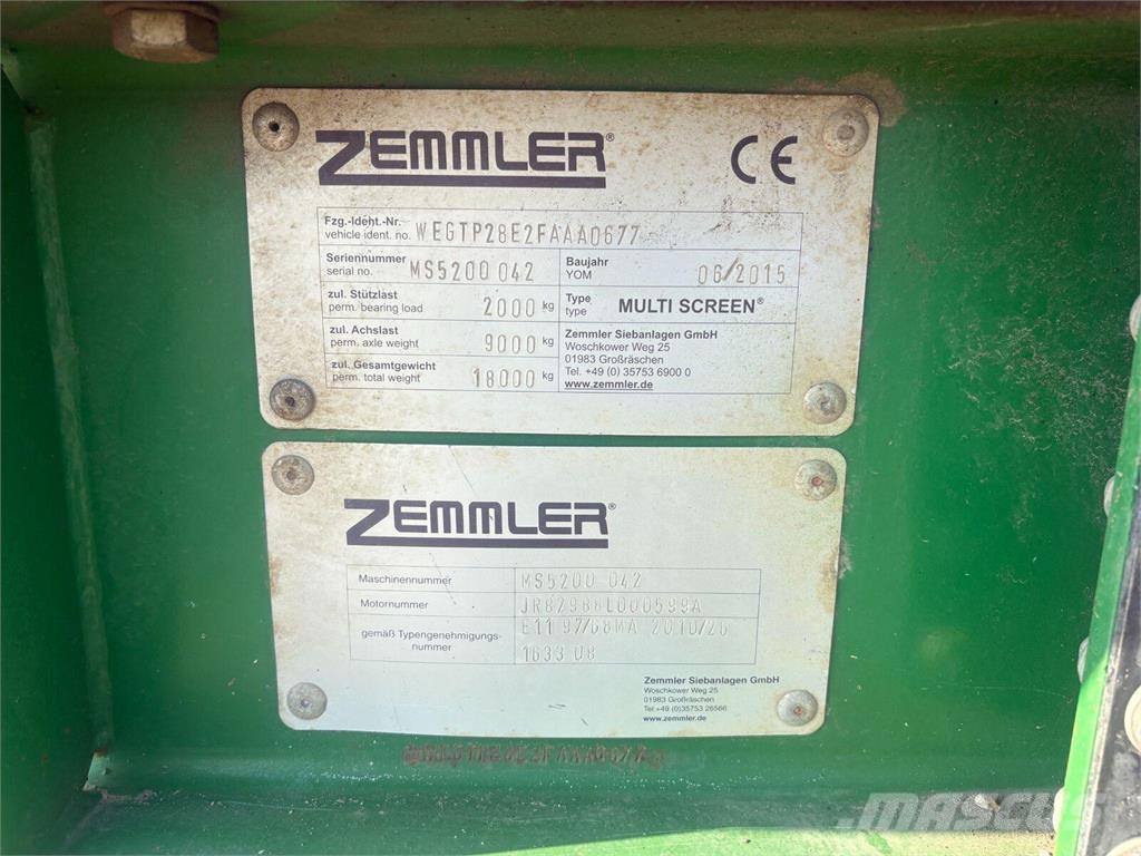 Zemmler MS 5200 Multi Screen Equipos de minería