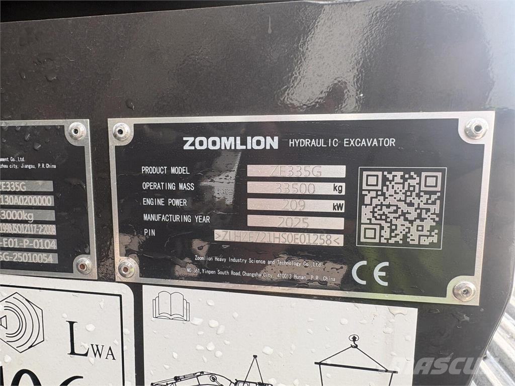 Zoomlion ZE335G حفارات زحافة