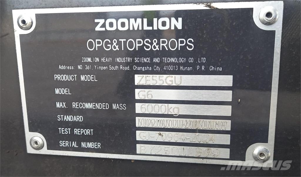 Zoomlion ZE55GU Miniexcavadoras