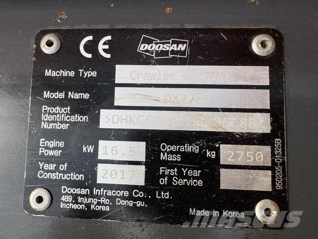 Doosan DX27Z Midibagger 7t - 12t