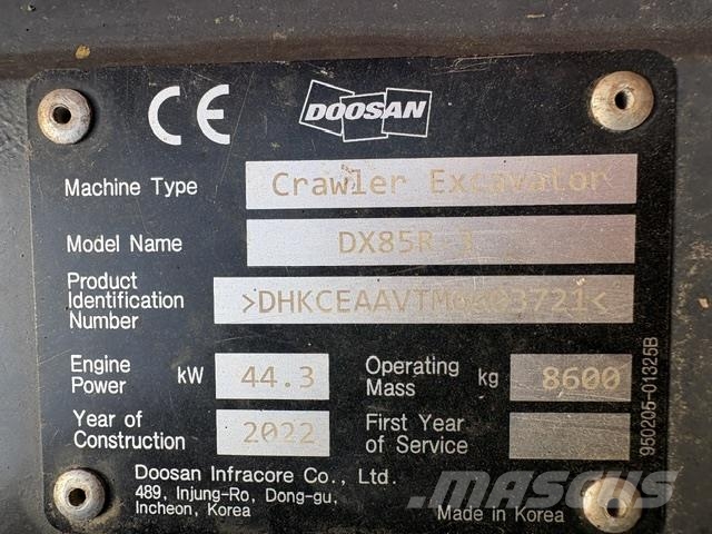 Doosan DX85R-3 Midibagger 7t - 12t