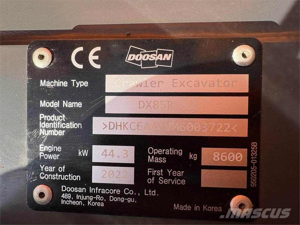 Doosan DX85R-3 Midibagger 7t - 12t