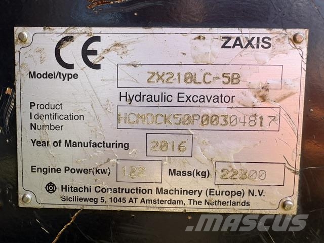 Hitachi ZX210-5 Escavadeiras de esteiras