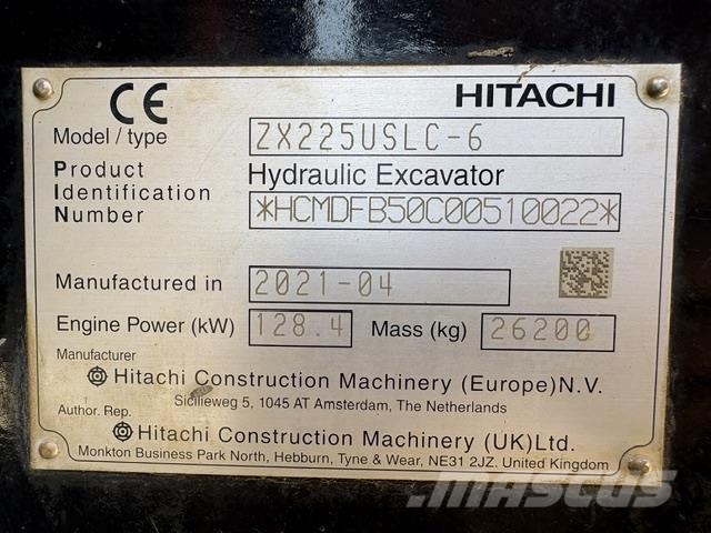 Hitachi ZX225USLC-6 Escavadeiras de esteiras
