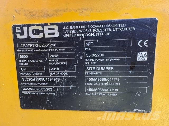 JCB 9T Cabbed Dumper Demperi za gradilišta
