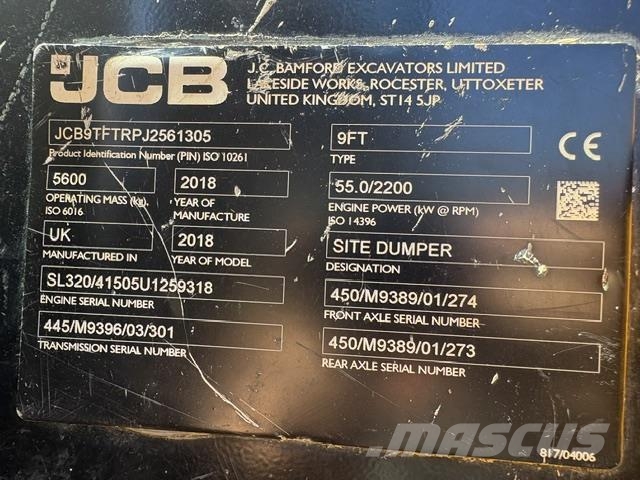 JCB 9T Cabbed Dumper Demperi za gradilišta