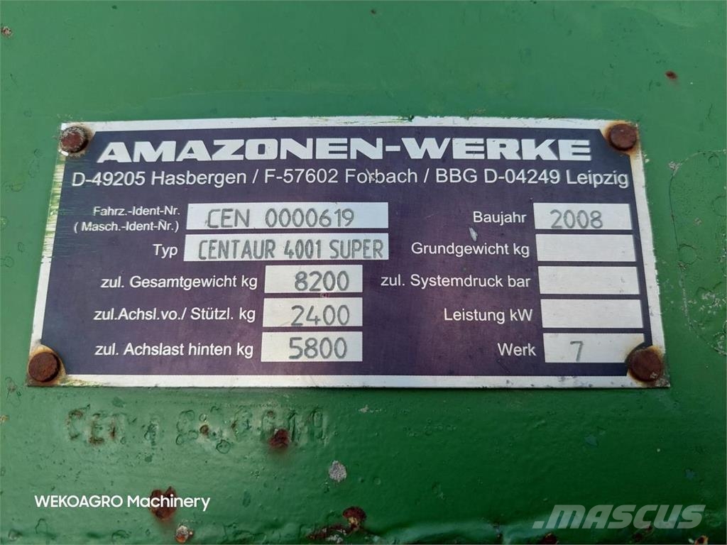 Amazone Centaur 4001 Super Eggen