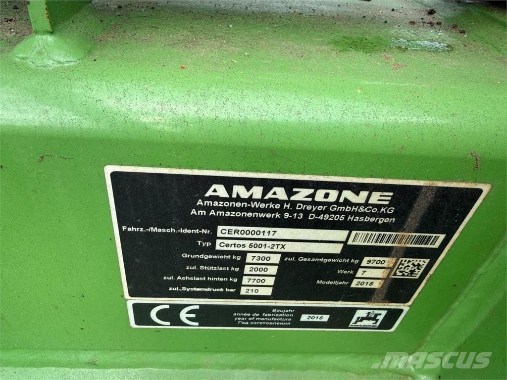 Amazone CERTOS 5001-2TX Schijveneggen