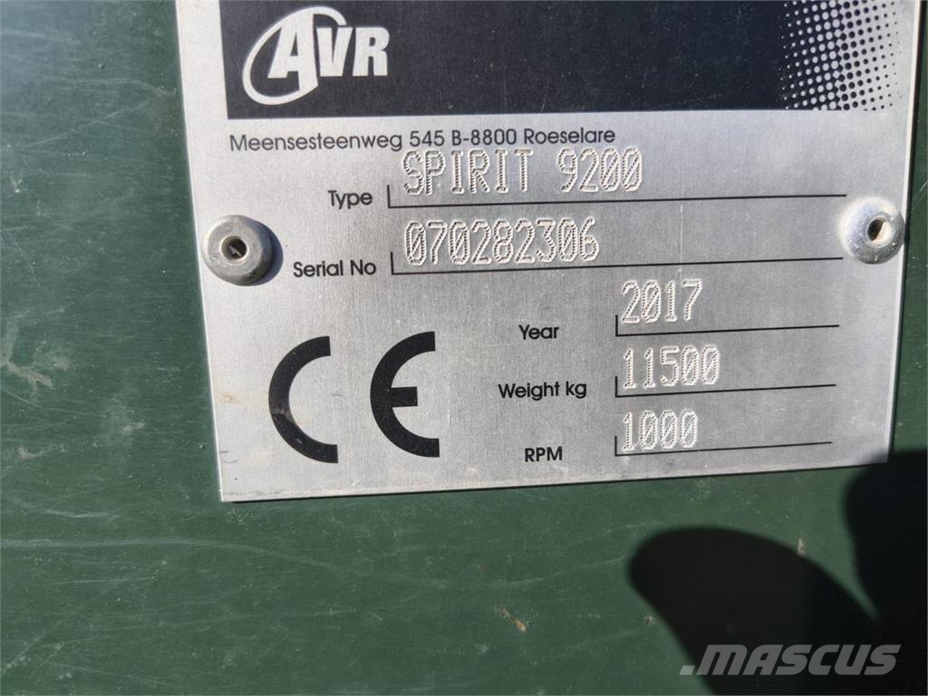 AVR Spirit 9200 馬鈴薯收穫機和挖掘機