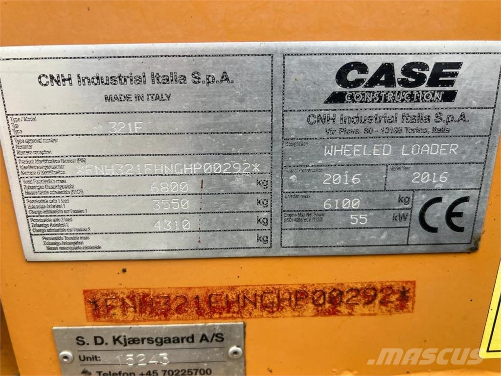 CASE 321F Wielladers