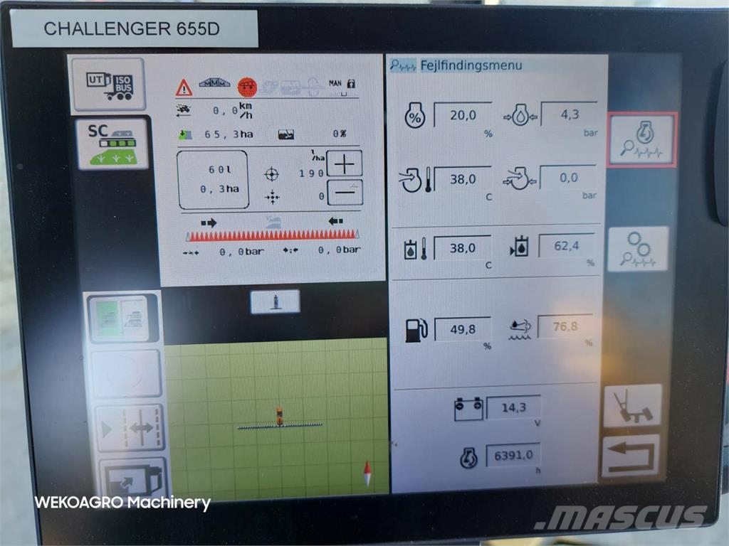 Challenger RoGator 655D 24-36m med GPS Savaeigiai purkštuvai