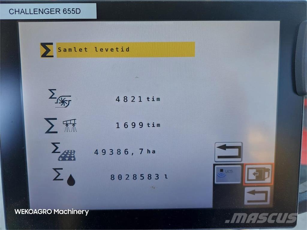 Challenger RoGator 655D 24-36m med GPS Savaeigiai purkštuvai