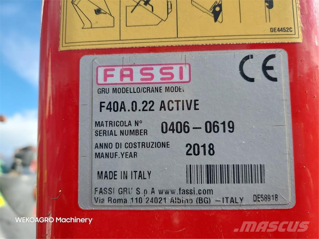Fassi F40A.0.22 Afgrødehåndtering - Andet udstyr