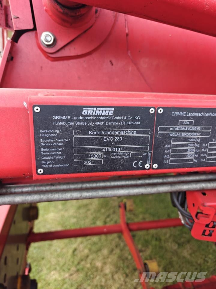 Grimme EVO 280 馬鈴薯收穫機和挖掘機