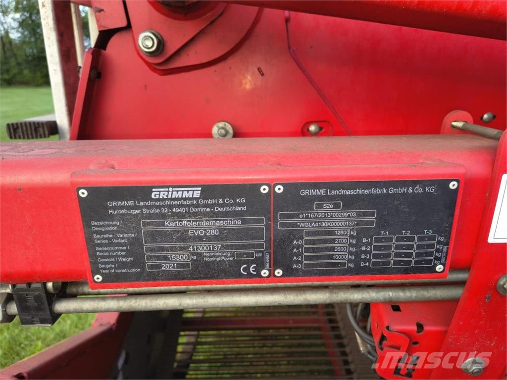 Grimme EVO 280 Zemiakové kombajny