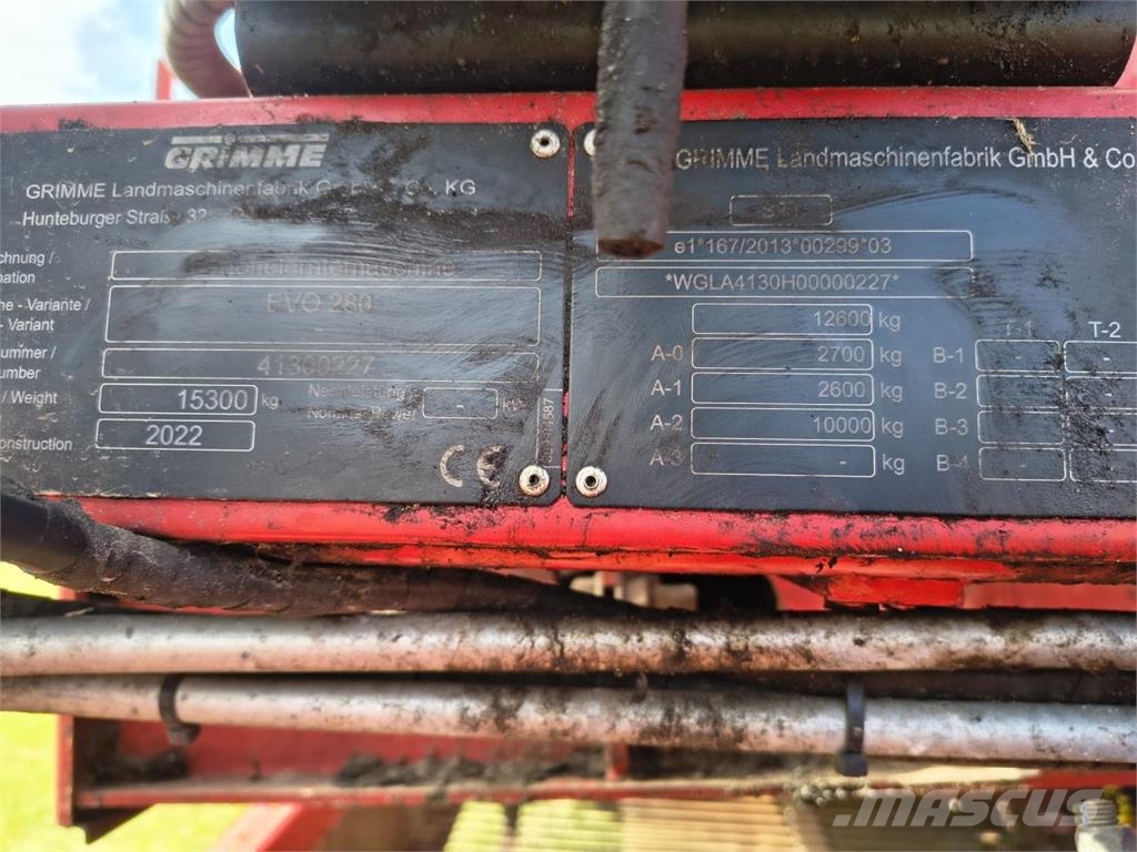 Grimme EVO 280 馬鈴薯收穫機和挖掘機