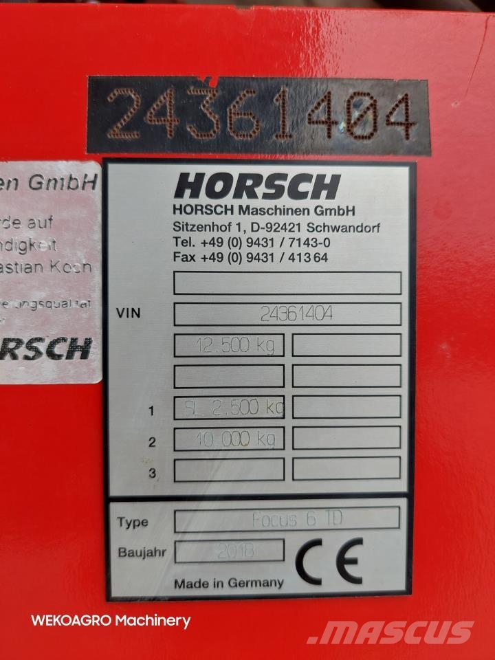 Horsch Focus 6 TD med DuoDrill Semoir